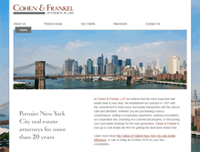Tablet Screenshot of cohenandfrankel.com